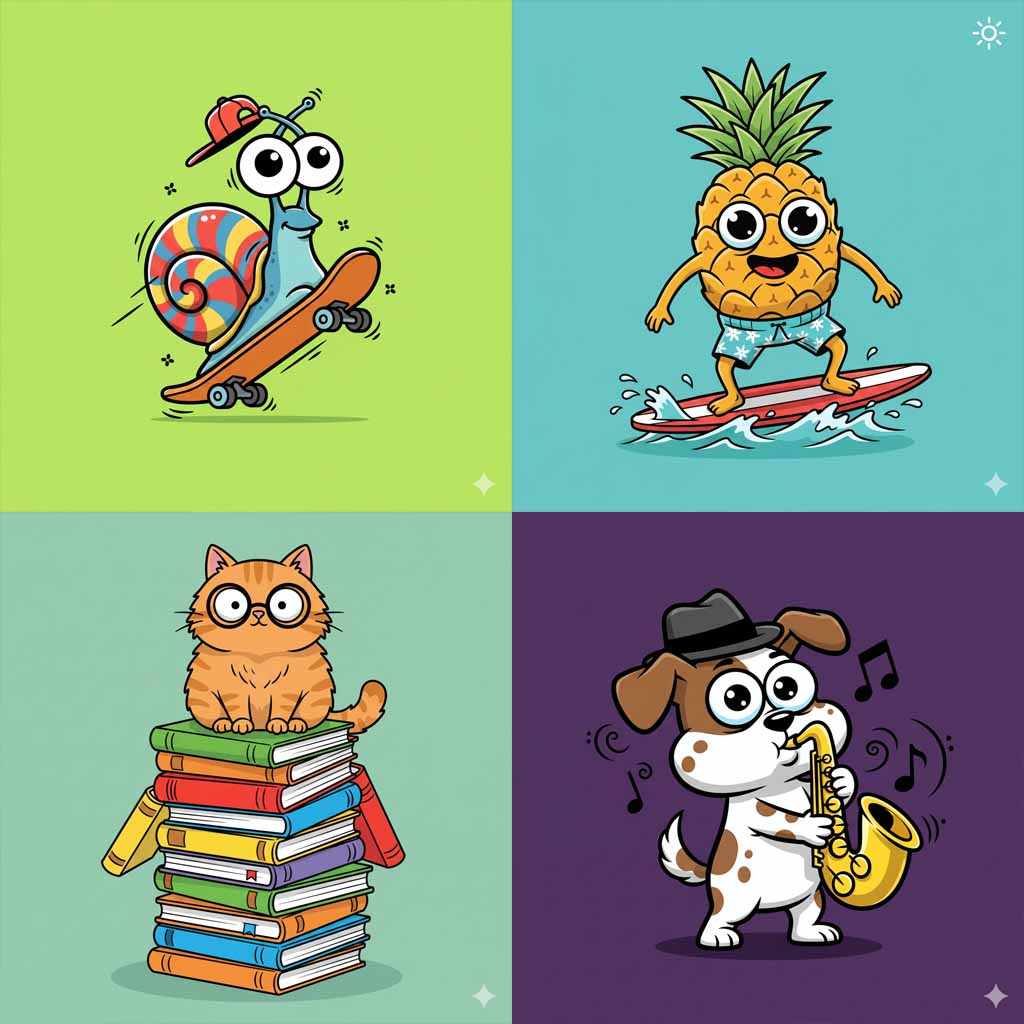 Process for Crafting Quirky Cartoon Character Prompts